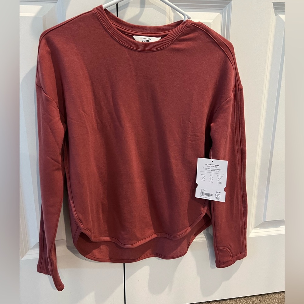 NWT Athleta Girls Up For Anything Sweatshirt